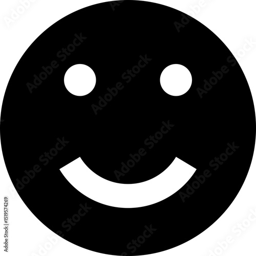 Happy Smiling Face Emoji Vector Icon