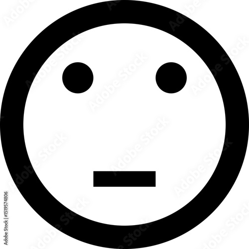 Straight Face Neutral Emoji Vector Icon