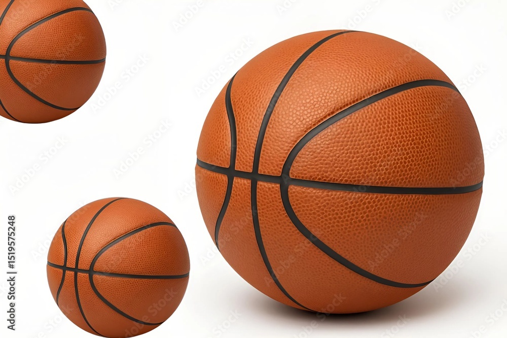 Obraz premium basketball on white background