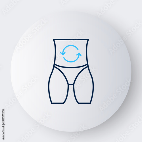 Line Metabolism of human organism icon isolated on isolated on white background. Digestion, metabolic system and hormones concept. Colorful outline concept. Vector