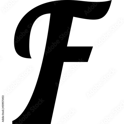 Lowercase Letter F Italic - Cursive Typography Font Vector Symbol