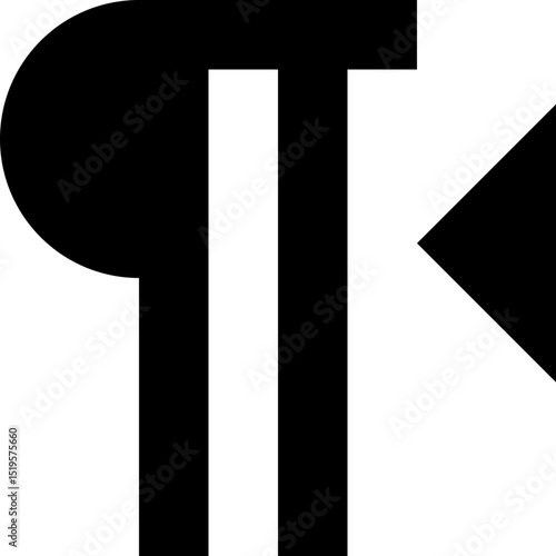 Paragraph Mark Typography Icon Black Vector Text Formatting Symbol