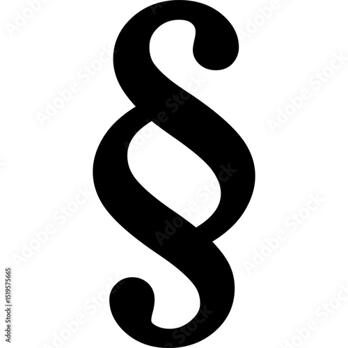 Paragraph Section Symbol Black Vector Legal Document Typography Icon