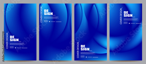 abstract gradient poster set