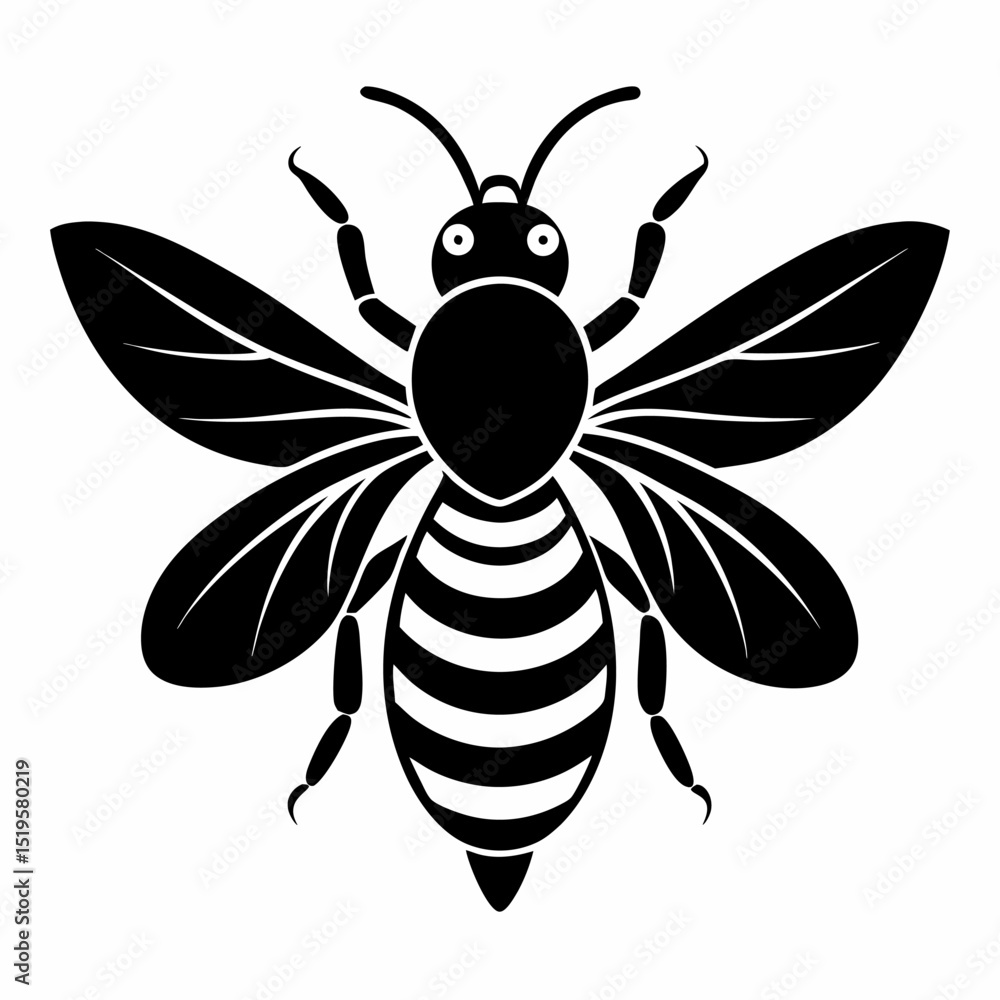 Obraz premium Bee silhouette art