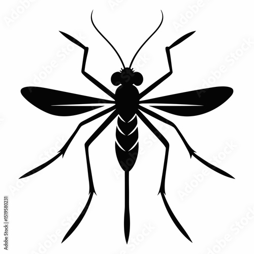 Mosquito silhouette art