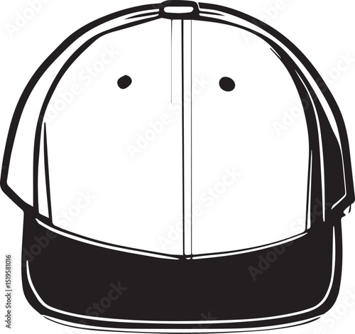 Cap silhouette Vector | Minimalist & Trendy Cap Silhouette Design | Unique & Stylish Cap Artwork for Vector design