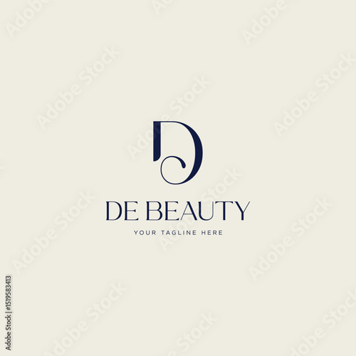 feminine letter D logo icon