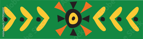 Abstract African print. Vector illustration of ethnic print in African style