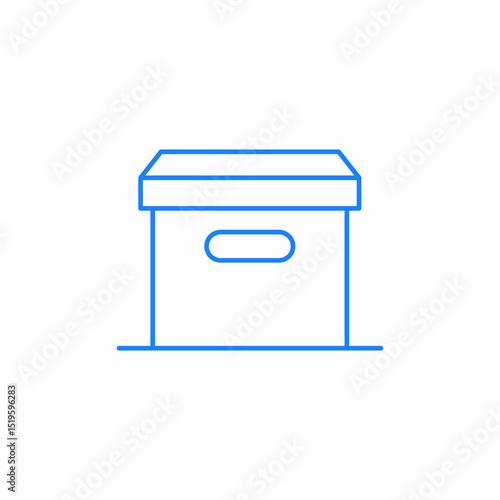 archive storage box icon sign vector