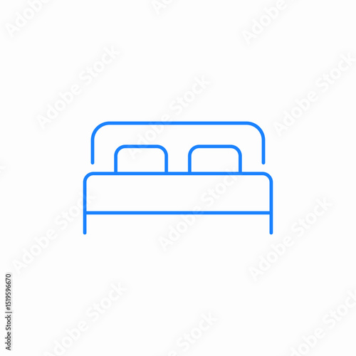 bed sleep rest icon sign vector