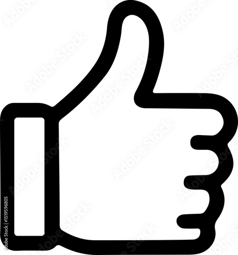 굵은 선 스타일 좋아요 아이콘 피드백 픽토그램