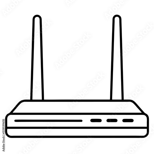 Wireless internet router network technology equipment vector illustration
