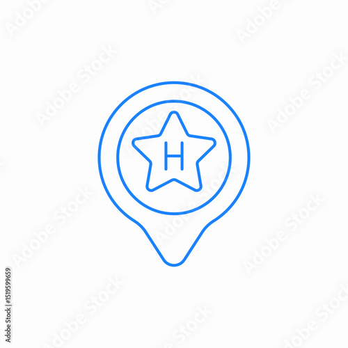 favorite location icon sign vector