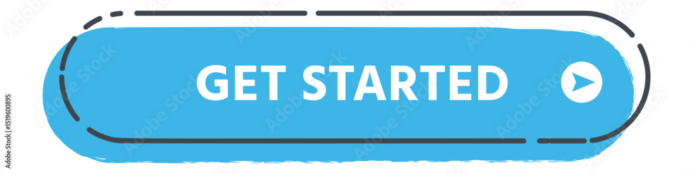 Light blue rounded rectangular button featuring a play symbol, inviting users to engage with new activities, subscriptions, or software applications on various online platforms Light blue rounded rectangular button featuring a play symbol, inviting users to engage with new activities, subscriptions, or software applications on various online platforms