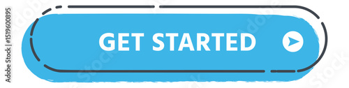 Light blue rounded rectangular button featuring a play symbol, inviting users to engage with new activities, subscriptions, or software applications on various online platforms