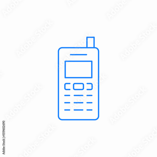 old mobile phone icon sign vector