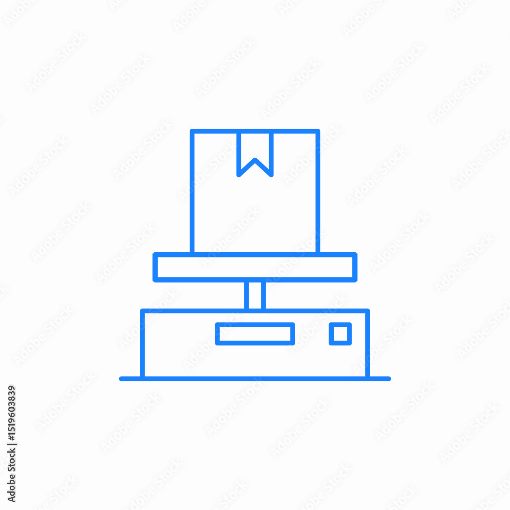 scale box icon sign vector scale box icon sign vector