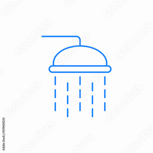 shower head water icon sign vector