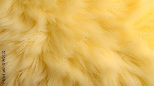 Soft Pastel Yellow Fur Texture Background Perfect for Design Projects