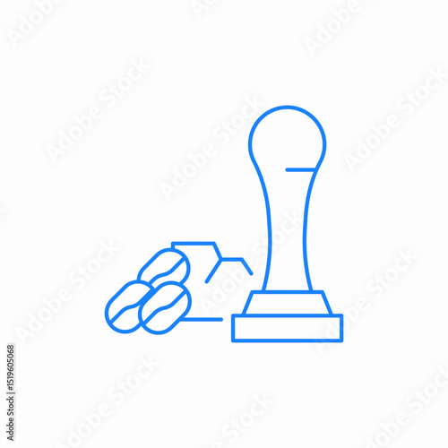 tamper coffee beans icon sign vector