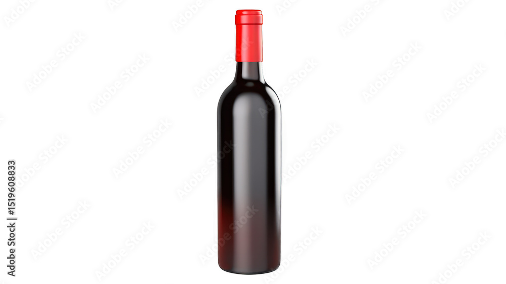 Red wine bottle against a black background. Red wine bottle against a black background.