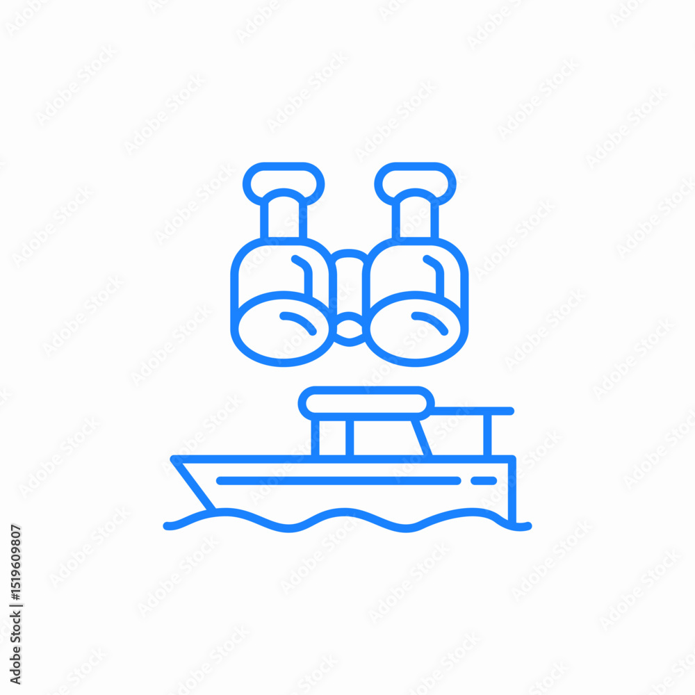boat binoculars icon sign vector boat binoculars icon sign vector