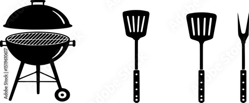 set of kitchenware tools for cooking and BBQ 