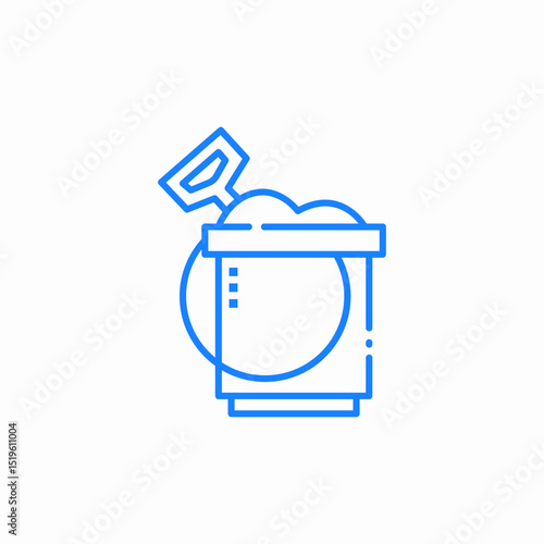 cleaning bucket soap icon sign vector