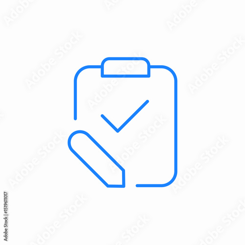 clipboard check mark icon sign vector