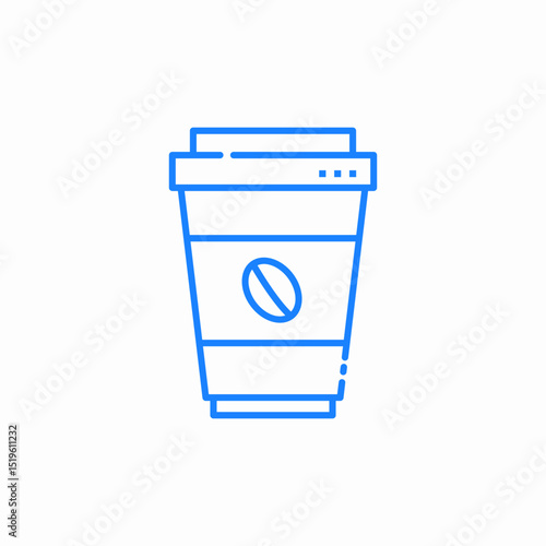coffee cup takeaway icon sign vector