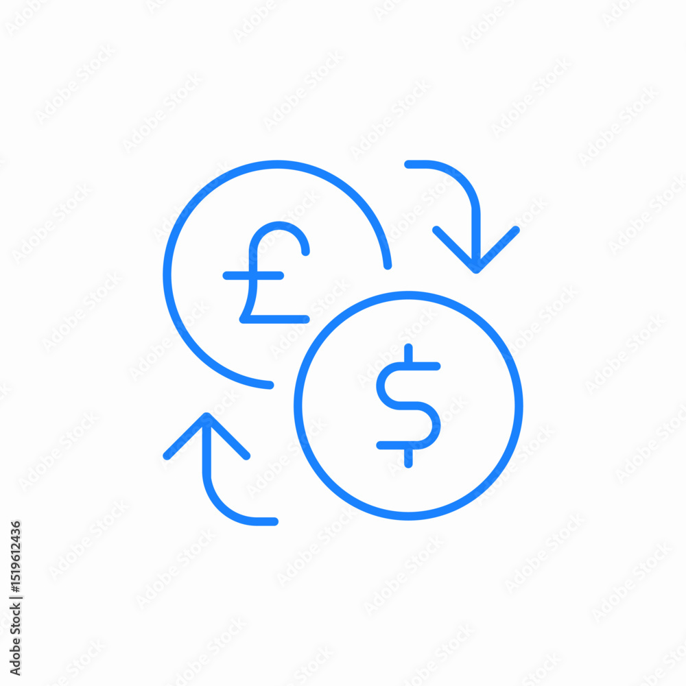 currency exchange arrows icon sign vector currency exchange arrows icon sign vector