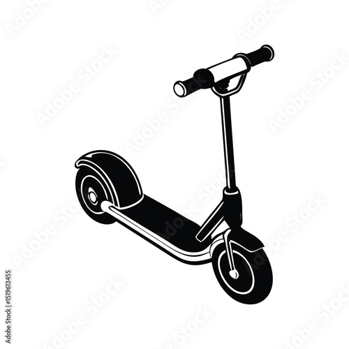 Black scooter icon isolated on white background