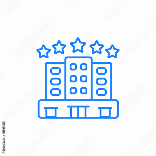 hotel five stars icon sign vector