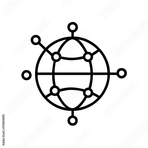 Global connectivity symbol illustrating network interactions in a digital world