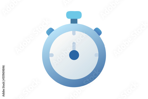 Stopwatch with a blue and white design symbolizing time management and efficiency in various activities or sports