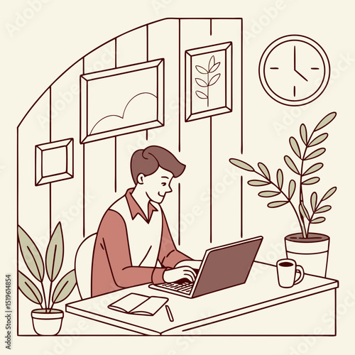 Bright and clean modern office space with minimalist design, spacious desks, natural light, ergonomic chairs, and organized workstations promoting productivity and focus.