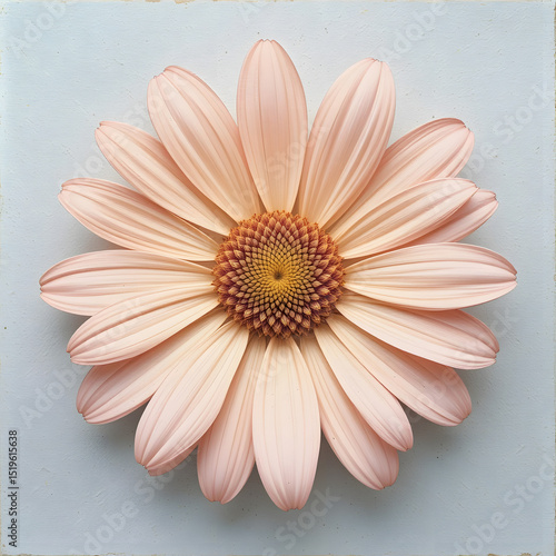 white daisy on red background