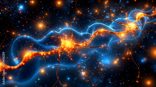 3D rendering human figure brain center standing their Amyotrophic Lateral Sclerosis (ALS)