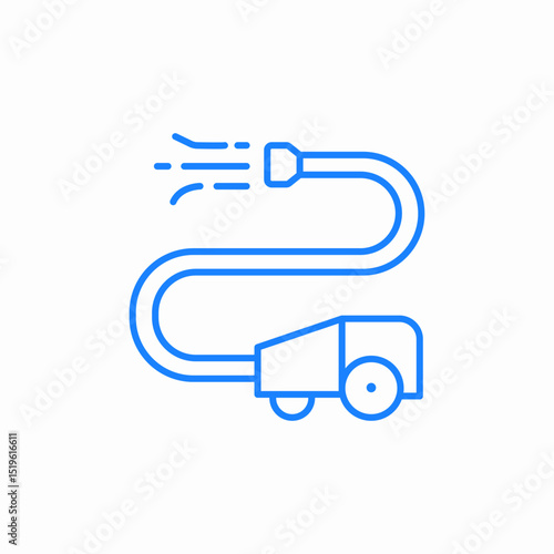 pressure washer hose icon sign vector