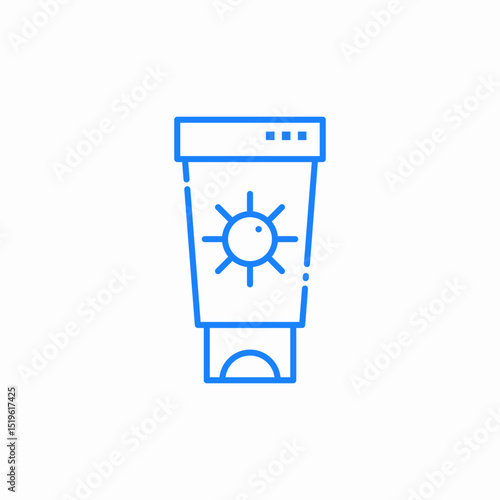 sunscreen lotion tube icon sign vector