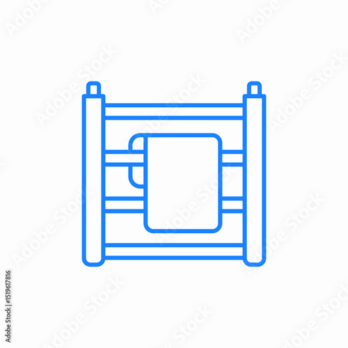 towel rack heater icon sign vector