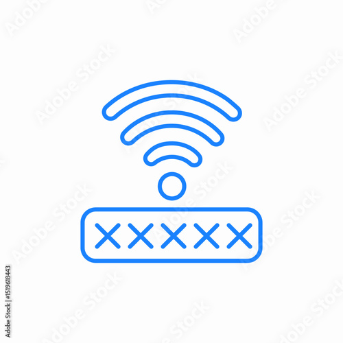 wifi password security icon sign vector