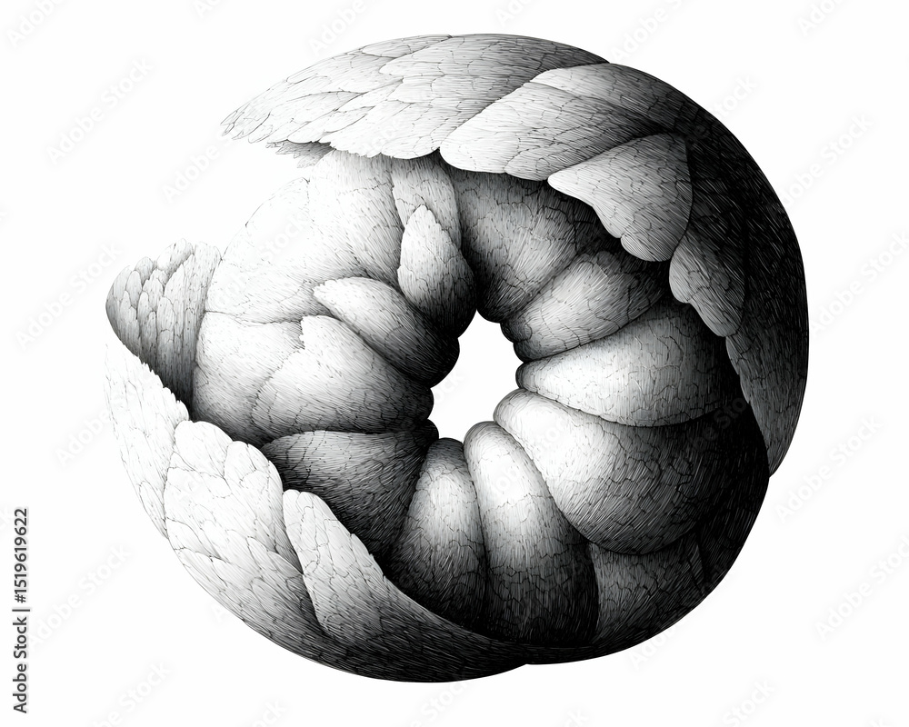 Fototapeta premium Abstract Monochrome Circular Design