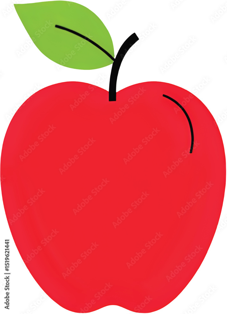 Fototapeta premium red apple vector illustration