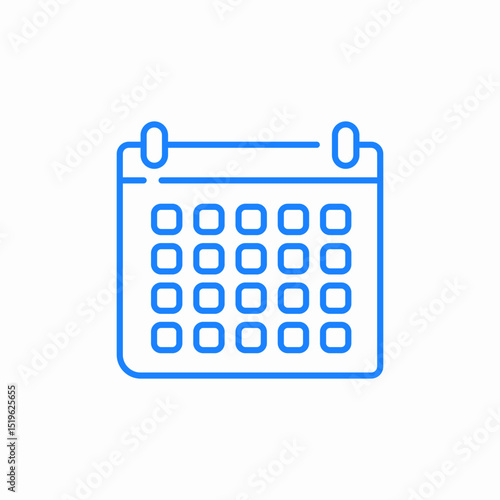calendar month icon sign vector