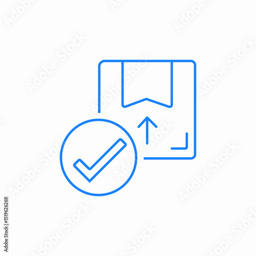 confirmed delivery icon sign vector