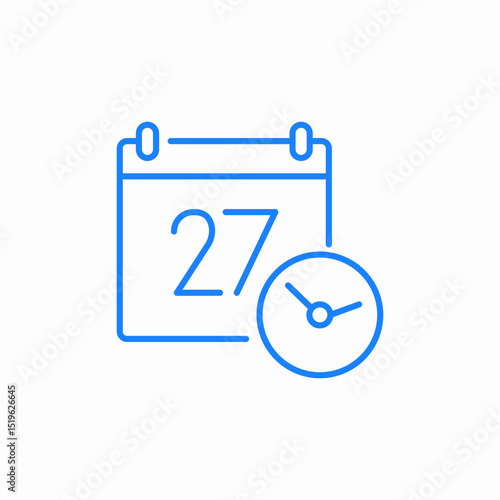 deadline schedule icon sign vector