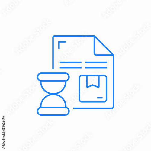 delayed shipment icon sign vector