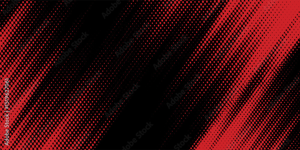Fototapeta premium Halftone dots red and blue color pattern gradient grunge texture background. Dot pop art comic sport style vector illustration. modern background